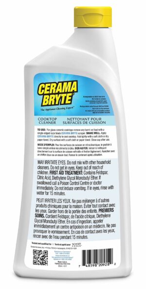 Cerama Bryte Removes Tough Stains Cooktop and Stove Top Cleaner for Glass - Ceramic Surfaces, 28 Ounces, 1 Pack - Image 2