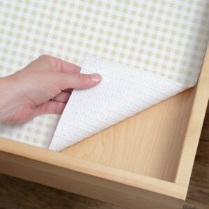 Con-Tact Grip Prints 4 ft. L X 18 in. W Khaki Plaid Non-Adhesive Shelf Liner - Image 3