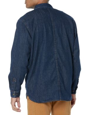 Carhartt Men's Relaxed Fit Denim Fleece Lined Snap-Front Shirt Jac, Glacier, X-Large - Image 2