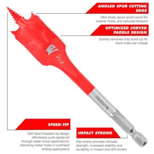Diablo 5/16 in. X 6 in. L High Speed Steel Clean Wood Spade Bit Hex Shank - Image 2