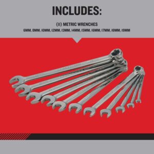 Craftsman Overdrive 6 Point Metric Wrench Set 11 pc - Image 2
