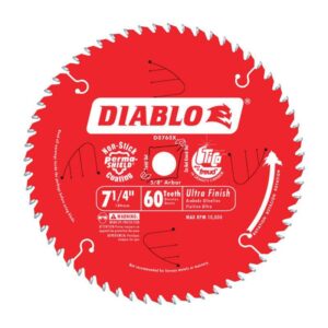 Diablo 7-1/4 in. D X 5/8 in. TiCo Hi-Density Carbide Finishing Saw Blade 60 teeth (Case of 10)
