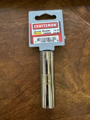 Craftsman 12mm Easy-To-Read Socket 12 pt. Deep 3/8 in. Drive 9-50669 MADE IN USA