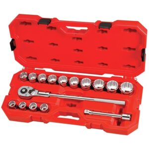 Craftsman 3/4 in. drive SAE 12 Point Socket and Ratchet Set 16 pc - Image 2