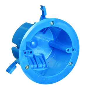 Carlon 18 cu in Round Polycarbonate 1 gang Electrical Ceiling Box Blue B618RR