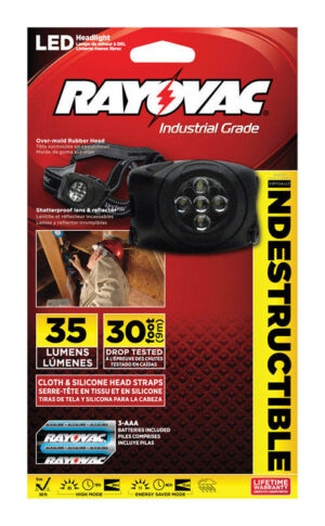 Rayovac Workhorse Pro 35 lm Black LED Headlight AAA Battery - Image 3