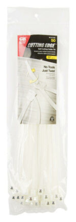 Gardner Bender 11 in. L Clear Self-Cutting Cable Tie 50 pk 46-311SC
