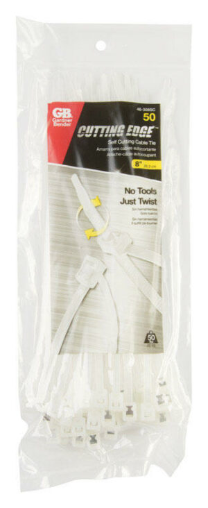 Gardner Bender 8 in. L Clear Self-Cutting Cable Tie 50 pk 46-308SC