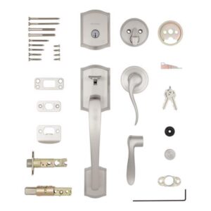 Kwikset Prescott Satin Nickel Entry Handleset 1-3/4 in. - Image 2