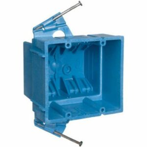 Carlon 35 cu in Rectangle Thermoplastic 2 gang Outlet Box Blue