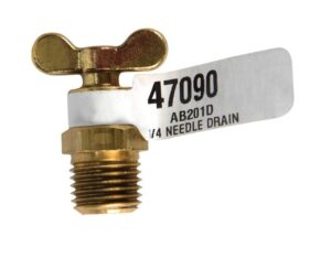 JMF Company 1/4 in. Brass Needle Drain Valve 47090 - Image 2