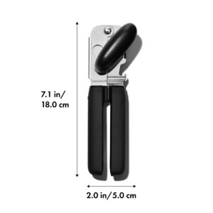 OXO Good Grips Chrome Black/Silver Rubber/Stainless Steel Manual Can Opener - Image 2