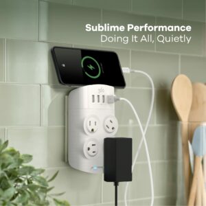 360 Electrical Revolve 4 outlets Wall Tap Surge Protector White 1080 J - Image 8