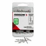 Arrow 1/8 in. D X 1/4 in. Arrow 1/8 in. D X 1/4 in. Aluminum Rivets Silver 100 pkRivets Silver 100 pk RMA1/8IP