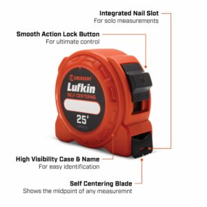Lufkin 700 Series 25 ft. L X 1 in. W Self Centering Tape Measure L625SC-02 - Image 2