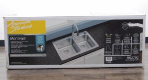 American Standard Montvale Stainless Steel Drop-in 33 in. W X 22 in. L Double Bowl Kitchen Sink Kit - Image 5