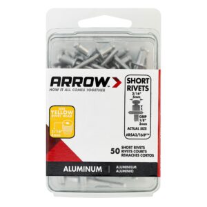 Arrow 3/16 in. D X 1/8 in. Aluminum Short Rivets Silver 50 pk RSA3/16IP - Image 5