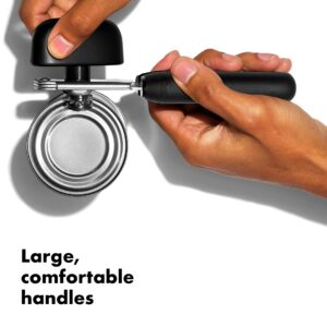 OXO Good Grips Chrome Black/Silver Rubber/Stainless Steel Manual Can Opener - Image 3