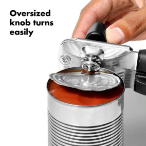 OXO Good Grips Chrome Black/Silver Rubber/Stainless Steel Manual Can Opener - Image 5
