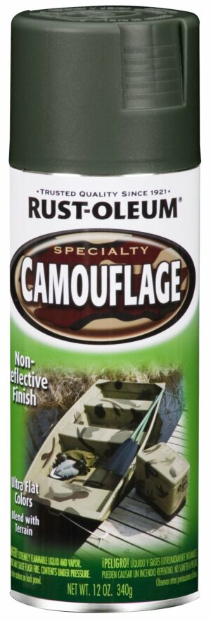 Rust-Oleum Specialty Flat Deep Forest Green Camouflage Spray Paint 12 oz (Case of 6)