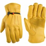 Wells Lamont Cowhide Leather Driver Saddletan Gloves Medium