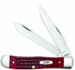 Case Trapper Red Stainless Steel 4.13 in. Pocket Knife 783