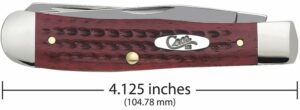 Case Trapper Red Stainless Steel 4.13 in. Pocket Knife 783 - Image 2