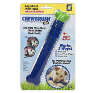 BulbHead Chew Brush Blue Dog Self Brushing Toothbrush
