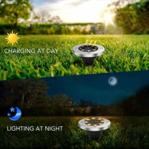 Bell & Howell Disk Lights Deluxe Solar Powered 3.75 W LED Garden Light 4 pk - Image 5