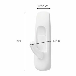 3M Command Medium Plastic Hook 3 in. L 6 pk 17001-6ES - Image 2