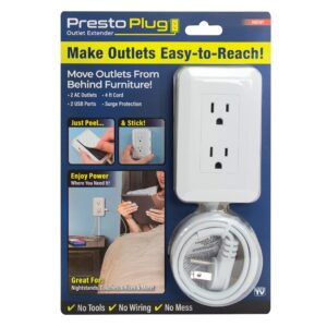 As Seen On TV Presto Plug Peel and Stick Outlet Extender