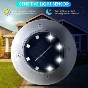 Bell & Howell Disk Lights Deluxe Solar Powered 3.75 W LED Garden Light 4 pk - Image 2