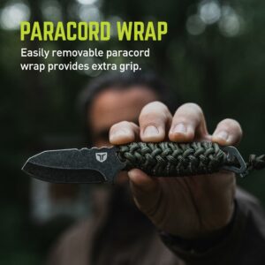 TRUE Nekkid 2.4” Sheepsfoot Fixed Blade Knife, Lightweight with Paracord Wrap - Image 5