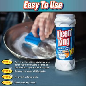 Kleen King Fresh Clean Scent Metal Cleaner 14 oz Powder - Image 2
