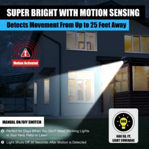 Bell & Howell Bionic Motion-Sensing Solar Powered LED Black Spotlight - Image 5