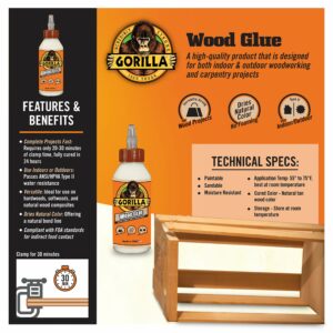 Gorilla Wood Glue 8 oz 6200002 - Image 2