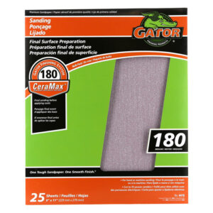 Gator CeraMax 11 in. L X 9 in. W 180 Grit Ceramic Sandpaper 25-Pack