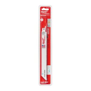 Milwaukee Ice Hardened 8 in. Thin Kerf Reciprocating Saw Blade 8/12 TPI 5 pk - Image 2