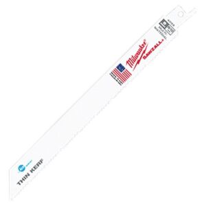 Milwaukee Ice Hardened 8 in. Thin Kerf Reciprocating Saw Blade 8/12 TPI 5 pk