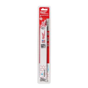 Milwaukee The Torch 9 in. Bi-Metal Ice Hardened Reciprocating Saw Blade 14 TPI 5 pk - Image 2