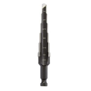 Irwin Unibit 3/16 - 1/2 in. X 6 in. L High Speed Steel Step Drill Bit Square Shank