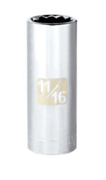 Craftsman 11/16 in. X 3/8 in. drive SAE 12 Point Deep Socket