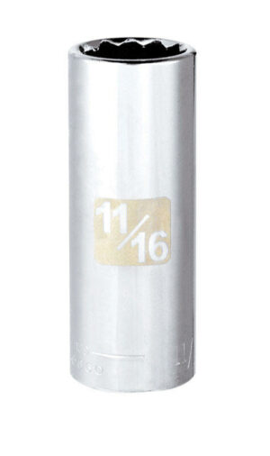 Craftsman 11/16 in. X 3/8 in. drive SAE 12 Point Deep Socket