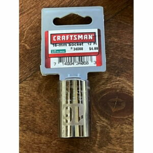 Craftsman 16mm Easy-To-Read Standard Socket 1/2 Drive 12-Point 34068 USA - Image 2