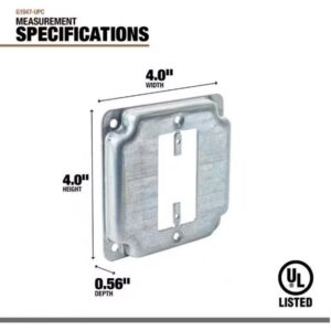 Southwire Square Steel 1 gang Exposed Work Cover - Image 2