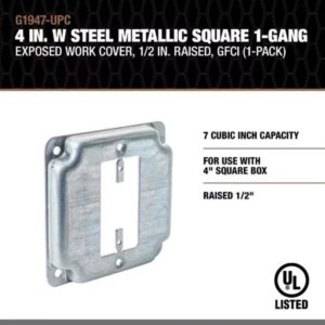 Southwire Square Steel 1 gang Exposed Work Cover - Image 3