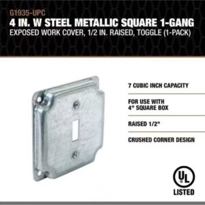 Southwire Square Steel Toggle Switch Cover - Image 3