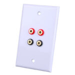 White 1 gang Plastic Home Theater Wall Plate