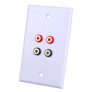 White 1 gang Plastic Home Theater Wall Plate