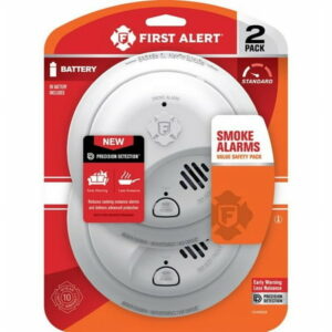 First Alert 2 Pack Battery-Powered Ionization Smoke Detector 1046828